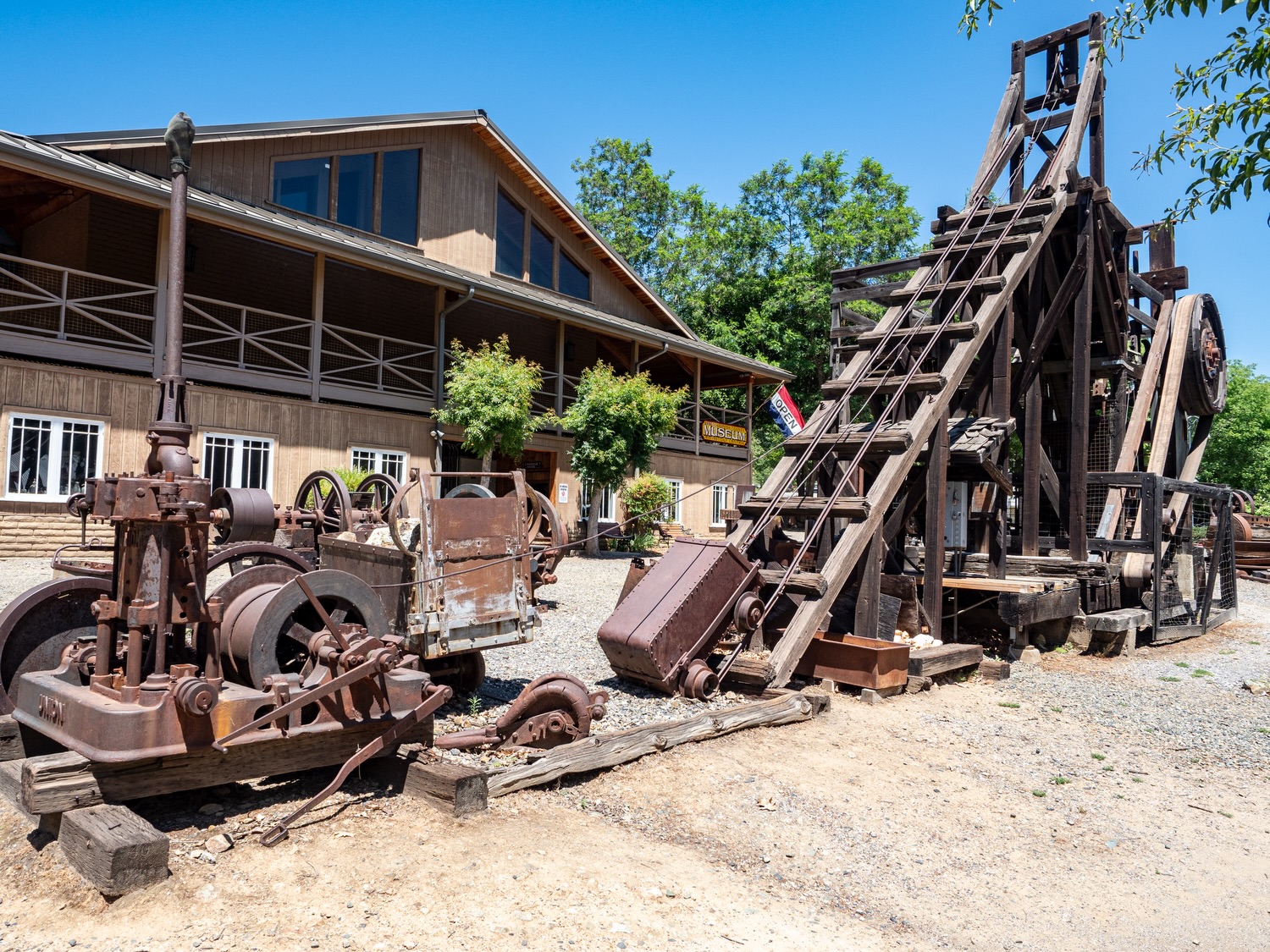 Mariposa Museum outdoor mining exhibit